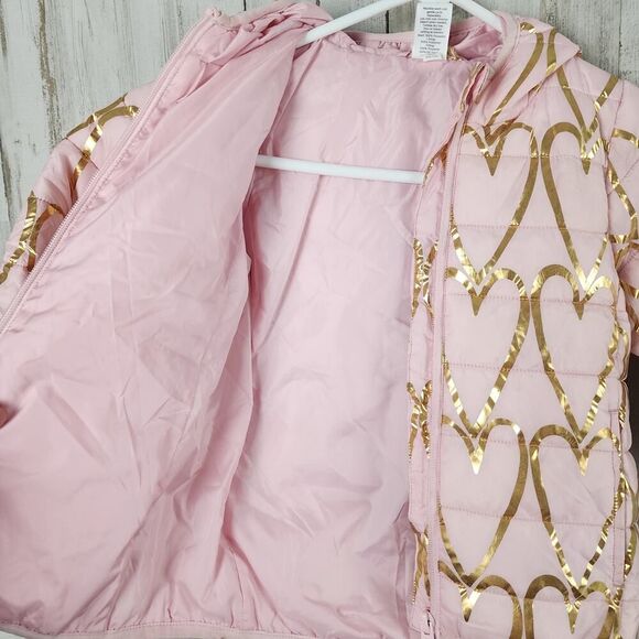 Okie Dokie Puffer Coat Pink Hearts Size 3T - Picture 5 of 7